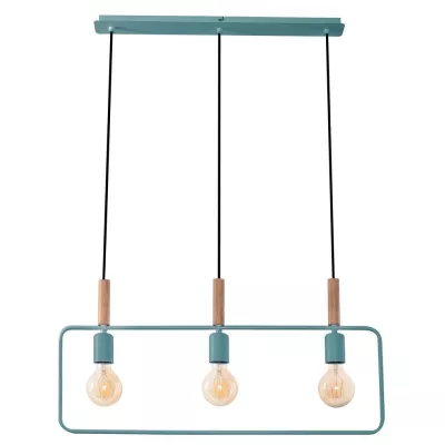 Závěsné světlo ve skandinávském stylu nad jídelní stůl FRAME - 3xE27, 60W, modré