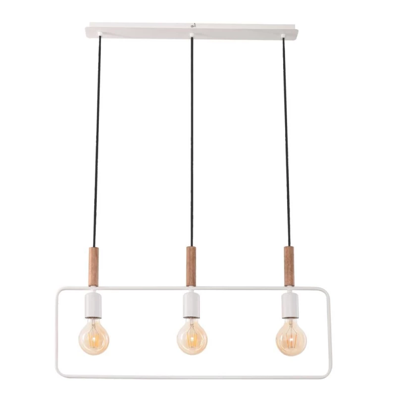 Závěsné světlo ve skandinávském stylu nad jídelní stůl FRAME - 3xE27, 60W, bílé