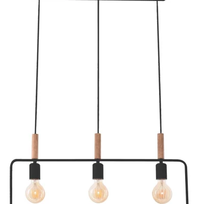 Závěsné světlo ve skandinávském stylu nad jídelní stůl FRAME - 3xE27, 60W, černé