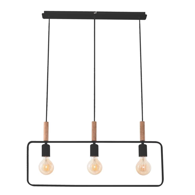 Závěsné světlo ve skandinávském stylu nad jídelní stůl FRAME - 3xE27, 60W, černé