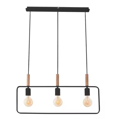 Závěsné světlo ve skandinávském stylu nad jídelní stůl FRAME - 3xE27, 60W, černé