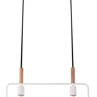 Závěsné světlo ve skandinávském stylu nad jídelní stůl FRAME - 2xE27, 60W, bílé