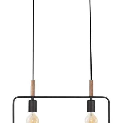 Závěsné světlo ve skandinávském stylu nad jídelní stůl FRAME - 2xE27, 60W, černé