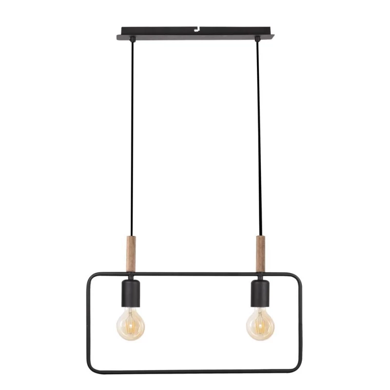 Závěsné světlo ve skandinávském stylu nad jídelní stůl FRAME - 2xE27, 60W, černé