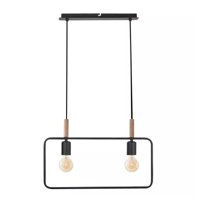 Závěsné světlo ve skandinávském stylu nad jídelní stůl FRAME - 2xE27, 60W, černé