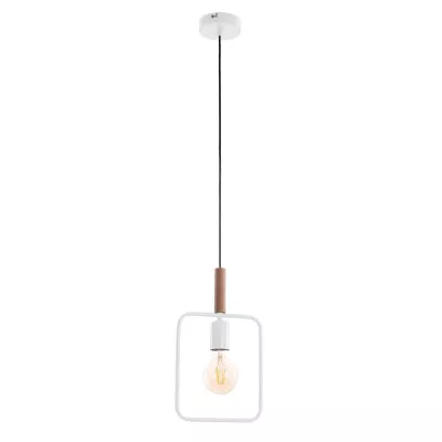 Závěsné osvětlení ve skandinávském stylu FRAME - 1xE27, 60W, bílé