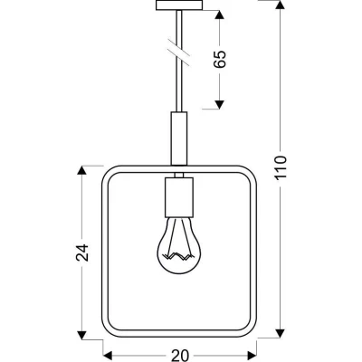 Závěsné osvětlení ve skandinávském stylu FRAME - 1xE27, 60W, modré