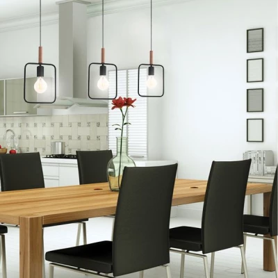 Závěsné osvětlení ve skandinávském stylu FRAME - 1xE27, 60W, černé