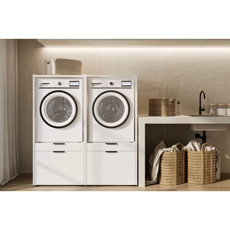 Koupelnová skříňka na pračku BRISEIDA - bílá