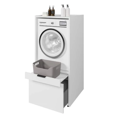 Koupelnová skříňka na pračku BRISEIDA - bílá