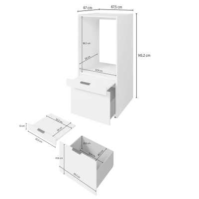 Koupelnová skříňka na pračku BRISEIDA - kašmír