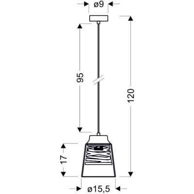 Moderní závěsné světlo FRESNO - 1xE27, 60W, černé / zlaté / čiré