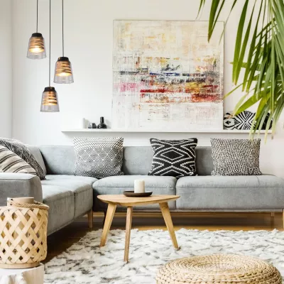 Moderní závěsné světlo FRESNO - 3xE27, 60W, černé / zlaté / čiré