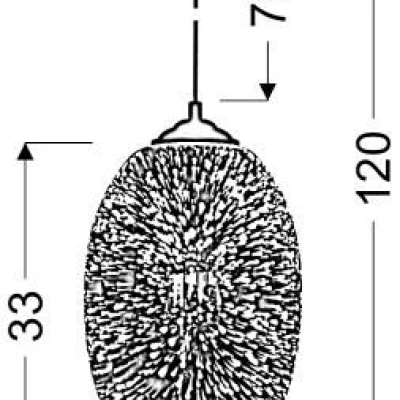 Designové závěsné osvětlení s 3D efektem GALACTIC - 1xE27, 60W, jantarové