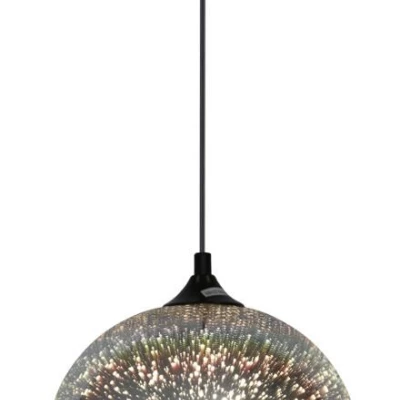 Závěsné designové svítidlo s 3D efektem GALACTIC - 1xE27, 60W, grafitové