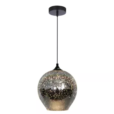 Závěsné designové svítidlo s 3D efektem GALACTIC - 1xE27, 60W, grafitové