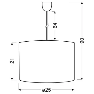Závěsné osvětlení GARDEN - 1xE27, 60W, bílé / hnědé