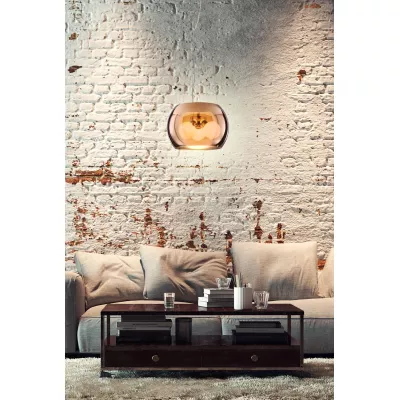 Závěsné moderní svítidlo GEMO - 3xG9, 40W, 30cm, kulaté, zlaté