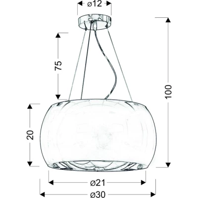 Závěsné moderní svítidlo GEMO - 3xG9, 40W, 30cm, kulaté, zlaté