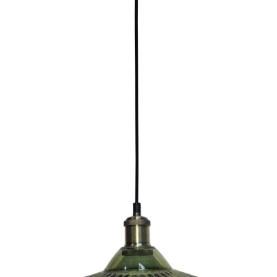 Závěsné art deco svítidlo GENEVA - 1xE27, 40W, antické zlaté / zelené