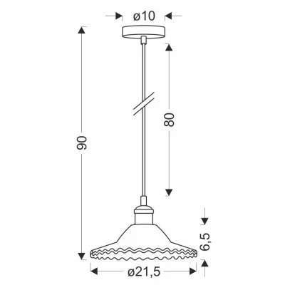 Závěsné art deco svítidlo GENEVA - 1xE27, 40W, antické zlaté / čiré