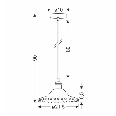 Závěsné art deco svítidlo GENEVA - 1xE27, 40W, antické zlaté / čiré