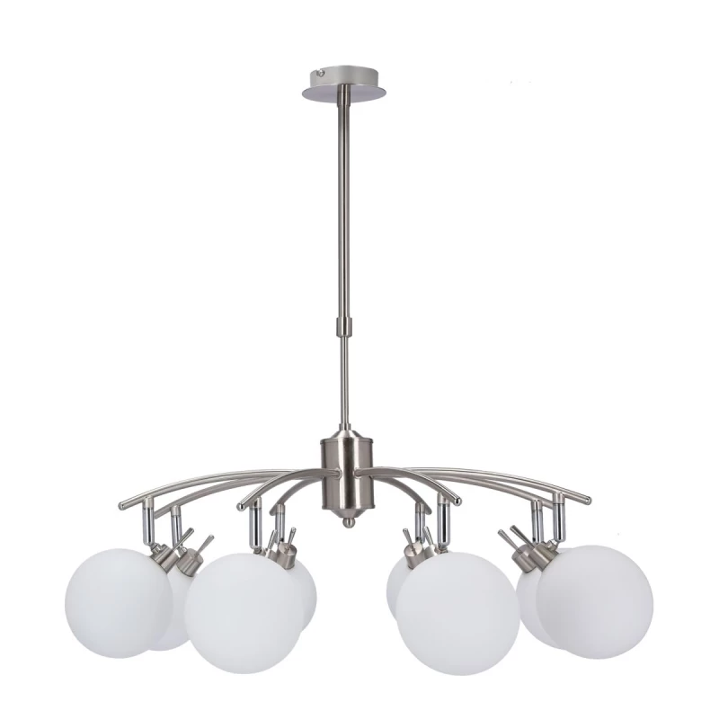 Závěsné bodové svítidlo GHOST - 8xG9, 40W, stříbrné / bílé