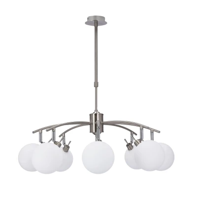 Závěsné bodové svítidlo GHOST - 8xG9, 40W, stříbrné / bílé