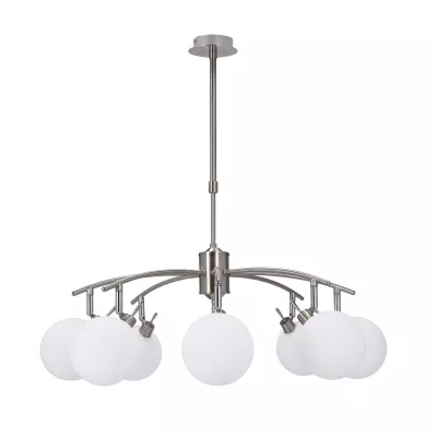 Závěsné bodové svítidlo GHOST - 8xG9, 40W, stříbrné / bílé