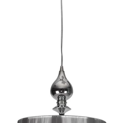 Závěsné moderní svítidlo GILLENIA - 1xE27, 60W, stříbrné