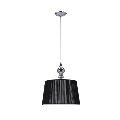 Závěsné moderní svítidlo GILLENIA - 1xE27, 60W, chromované / černé