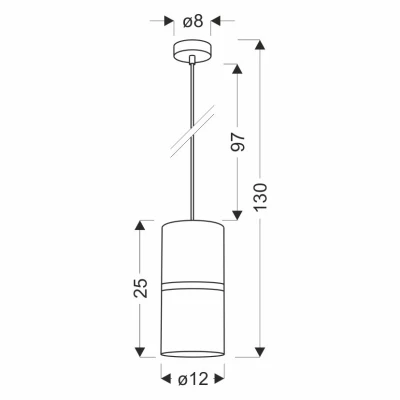 Moderní závěsné světlo GINA - 1xE27, 60W, černé / zlaté