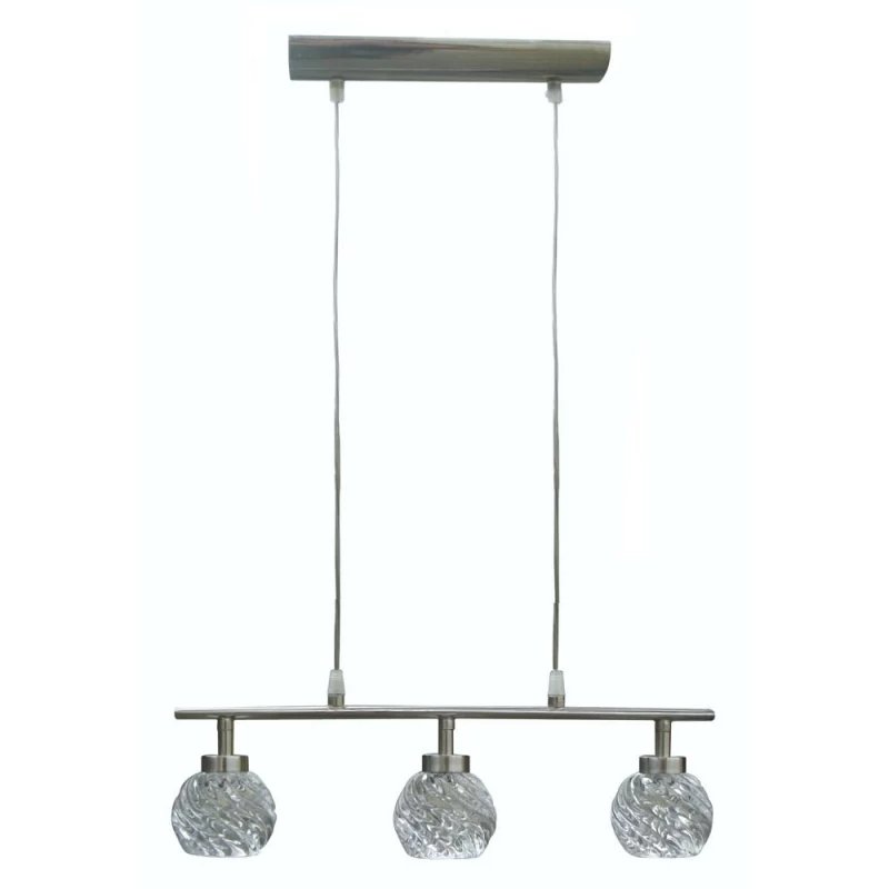 Moderní závěsné svítidlo GIRA - 3xG9, 40W, stříbrné / čiré