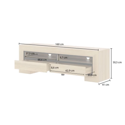 TV stolek DASI - dub / černý