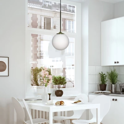 Závěsné osvětlení koule GLASGOW - 1xE27, 40W, 20cm, zlaté