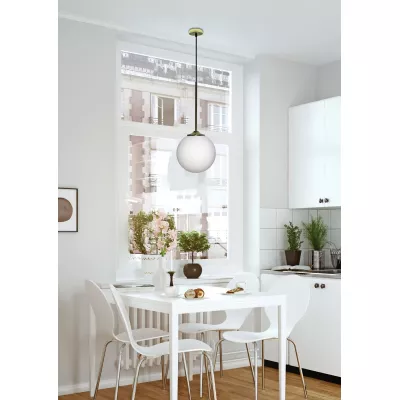 Závěsné osvětlení koule GLASGOW - 1xE27, 40W, 20cm, zlaté