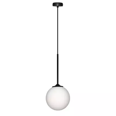 Závěsné světlo koule GLASGOW - 1xE27, 40W, 18cm, černé