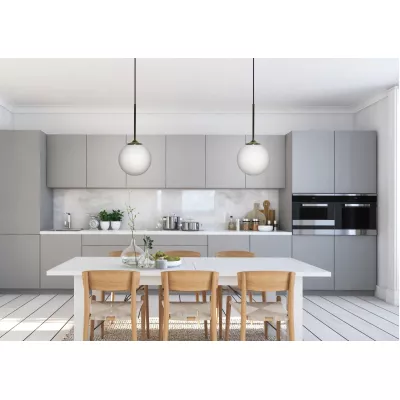 Závěsné světlo koule GLASGOW - 1xE27, 40W, 18cm, zlaté