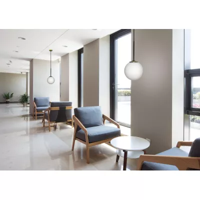 Závěsné svítidlo koule GLASGOW - 1xE27, 40W, 15cm, zlaté