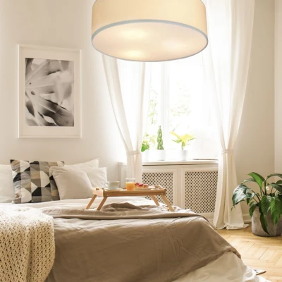 Závěsné moderní osvětlení GLOVEN - 3xE27, 40W, 40cm, kulaté, krémové