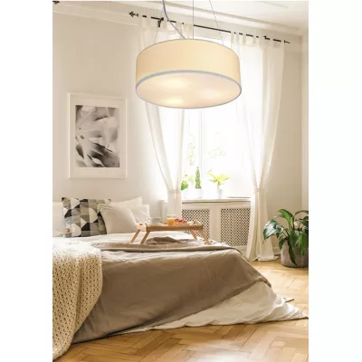 Závěsné moderní osvětlení GLOVEN - 3xE27, 40W, 40cm, kulaté, krémové