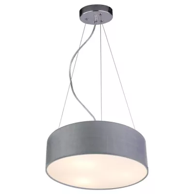 Závěsné moderní osvětlení GLOVEN - 3xE27, 40W, 40cm, kulaté, světlé šedé