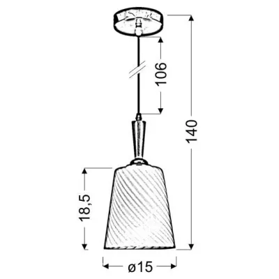 Moderní závěsné osvětlení GOYA - 1xE27, 60W, chromované / bílé