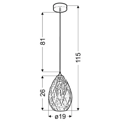 Moderní závěsné osvětlení GRAN - 1xE27, 60W, černé / zlaté