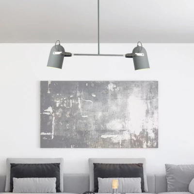 Závěsný bodový lustr nad jídelní stůl GRAY - 2xE27, 40W, šedý