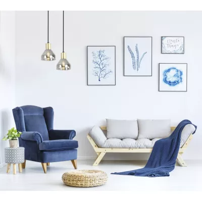 Moderní závěsné osvětlení GREGORY - 1xE14, 40W, černé / mosazné