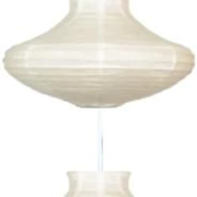 Závěsné papírové osvětlení GRIFF - 6xE14, 40W, bílé