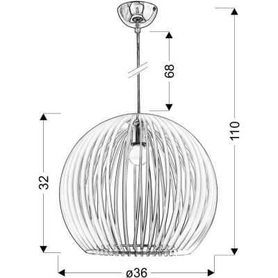 Závěsné osvětlení HAGA - 1xE27, 60W, modré