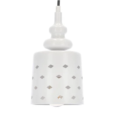 Závěsné moderní osvětlení HAMP - 1xE27, 60W, bílé