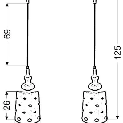 Závěsné moderní osvětlení nad jídelní stůl HAMP - 2xE27, 60W, bílé